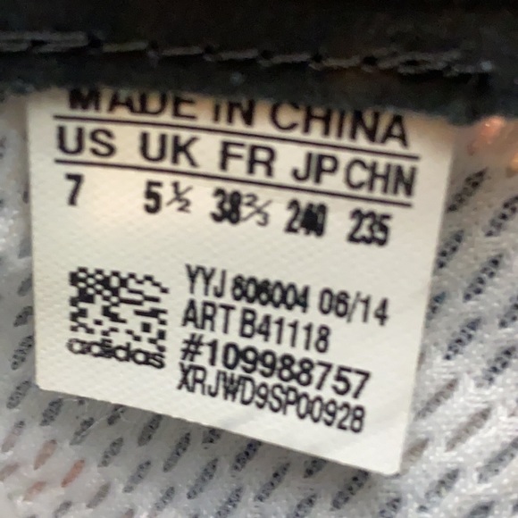 Adidas Pure Boost Black/Multicolor Running Shoes B41118 Women's Size 7 - Picture 12 of 12